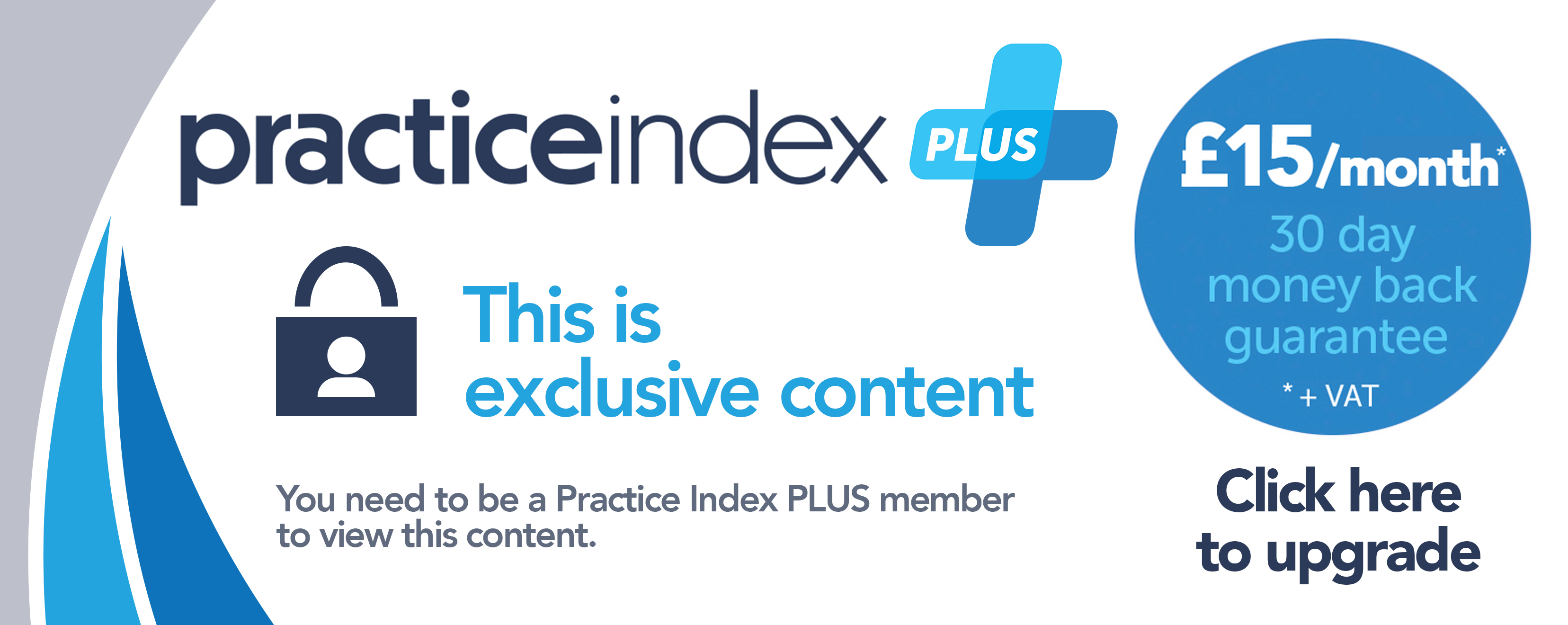 Practice Index PLUS - Pay Wall