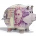 pound note piggy bank
