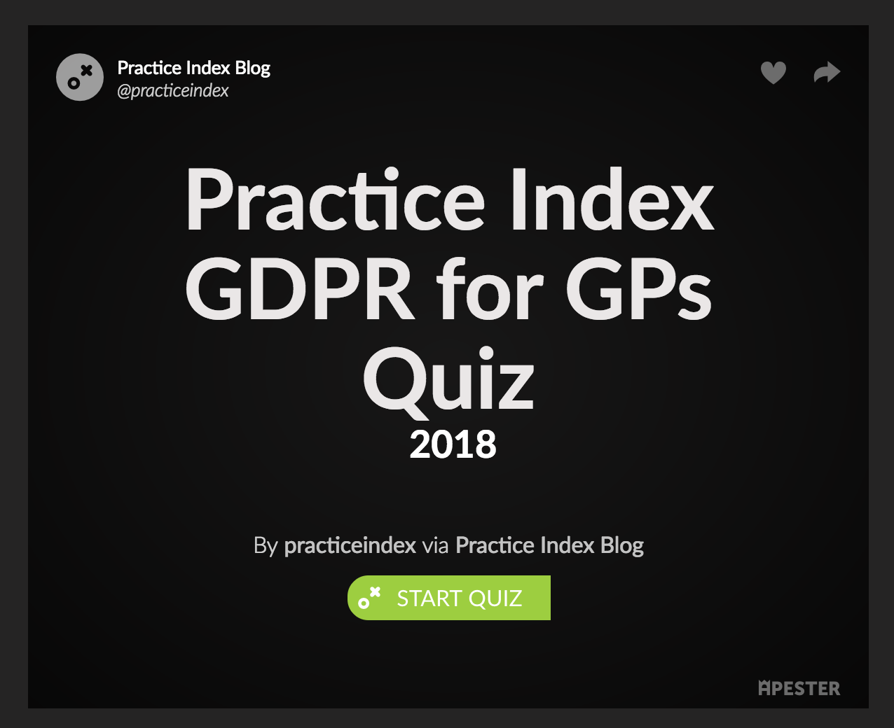 Practice Index GDPR for GPs Quiz 2018