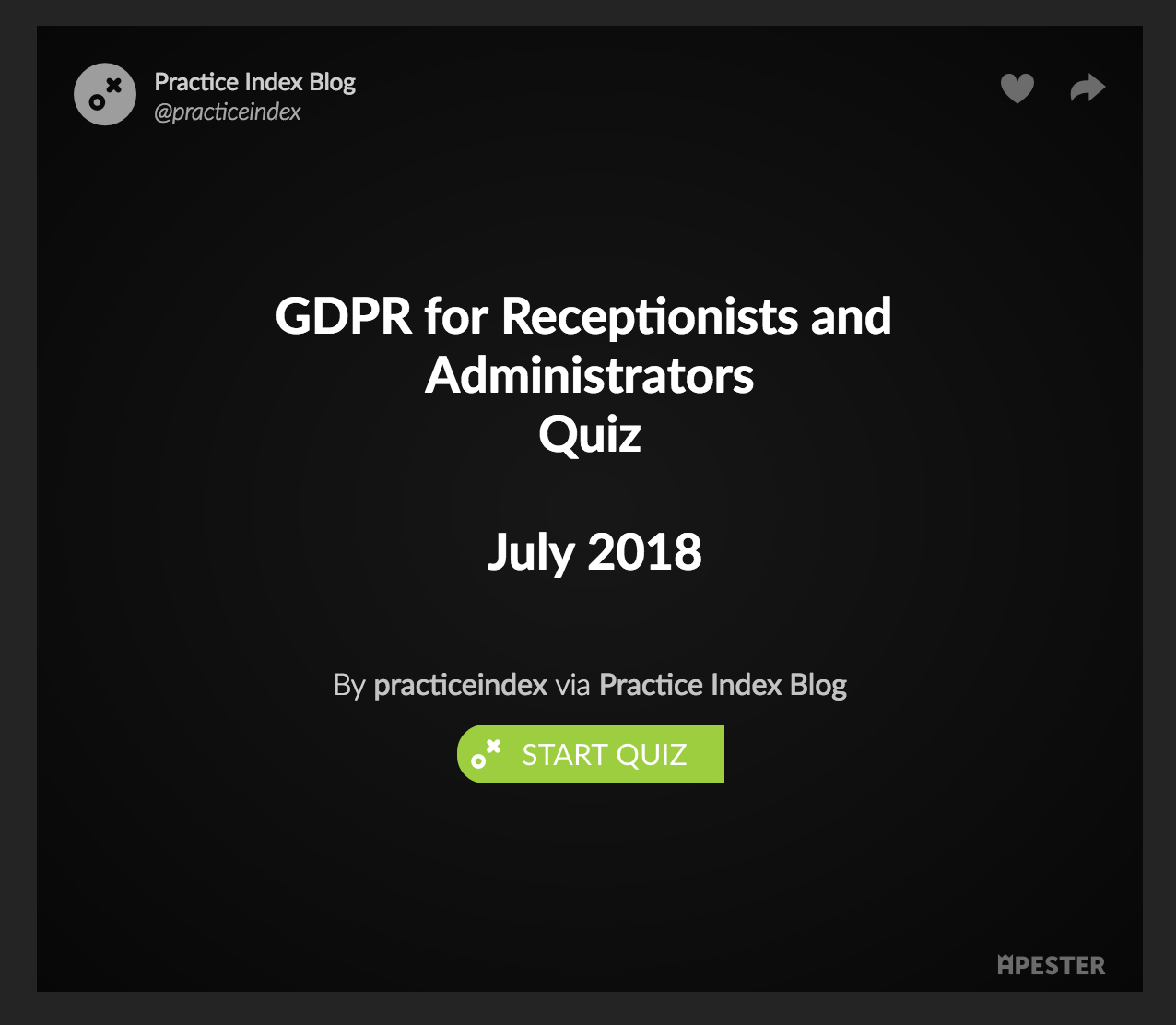 GDPR for GP Receptionists and Administrators Quiz