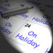 On Holiday Calendar Displaying Annual Leave Or Time Off